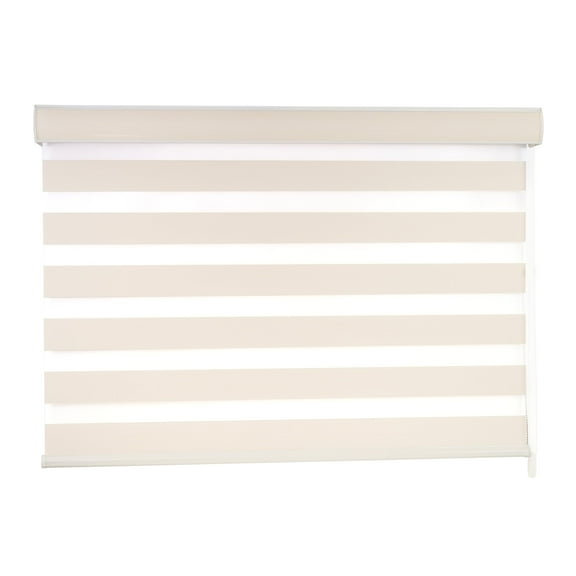 DecoKing Persiana para Ventana Sheer Elegance Wood Desing Enrollable Horizontal 140cm ancho x 180cm alto Soft White
