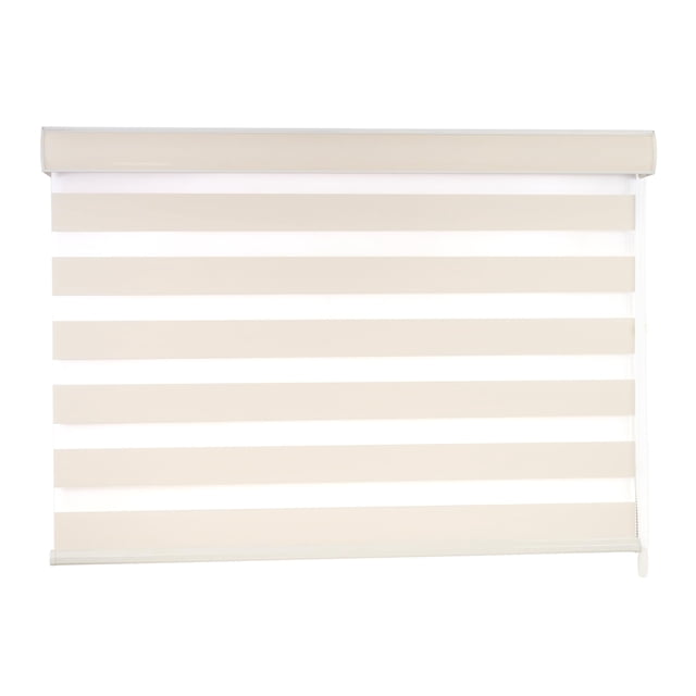 DecoKing Persiana para Ventana Sheer Elegance Wood Desing Enrollable Horizontal 140cm ancho x 180cm alto Soft White