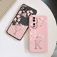 thumbnail image 4 of For Honor 90 Case Stylish Letters Soft Silicone Cover Beautiful Cherry Flower Initial Alphabet Fundas For Honor90 Shell Bags, 4 of 5