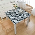 thumbnail image 2 of BANET Rectangle Linen Tablecloth Wrinkle Resistant Washable Gray Arrow Tablecloth Cover Kitchen Dinner Table Decoration Tablecloth White, 2 of 7