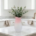 thumbnail image 4 of REGALWOVEN Modern Tall Ceramic Vase for Home Decor, Slim Matte Decorative Flower Vases for Centerpieces, Minimalist Bud Vase Pink 4.3"L x 4.3"W x 9.6"H, 4 of 6