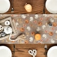 thumbnail image 4 of Smile Pumpkins Maple Leaves Brown Wood Fall Table Runner, Seasonal Autumn Kitchen Dining Table Decoration for Home Party Decor 13x72 Inch, 4 of 7