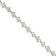 thumbnail image 1 of 925 Sterling Silver 6mm Fancy Polished Chain Anklet, 1 of 2