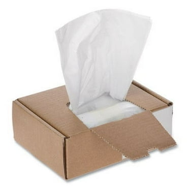 Universal High-Density Shredder Bags, 2048 oz Capacity, 100 Count Box, Clear