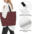 thumbnail image 3 of Bingfone Canvas Tote Bag for Women with Inner Pocket Aesthetic Cute Shopping Tote Bags Reusable Grocery Bags- Red Buffalo Plaid Merry Christmas, 3 of 8