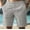 Gray, variant on LADIGASU Men's Linen Solid Color Shorts Summer Fashion Outdoor Shorts Daily Breathable Straight Leg Shorts