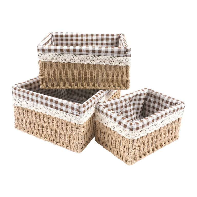 2 Pack Toilet Tank Baskets Bathroom Baskets for Organizing, HBlife Toilet  Paper Storage Basket, Wicker Baskets for Storage Decorative Baskets Set for  Shelves, Gray 