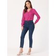 thumbnail image 2 of Camisa Con Cuello En V Y Solapa Con Botones Y Lunares En Forma De Corazón Para Mujer Rosa Roja L, 2 of 5
