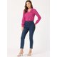 thumbnail image 2 of Camisa con cuello en V Allegra K Con botones y lunares en forma de Corazón para Mujer Rosa M, 2 of 5