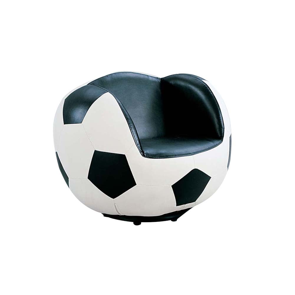 acme country creative football chair and foot pad 2pc pk white and black   walmart