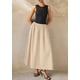 thumbnail image 5 of Vestido Maxi PRETTYGARDEN Sin Mangas Patchwork Flowy Beige XXL, 5 of 8