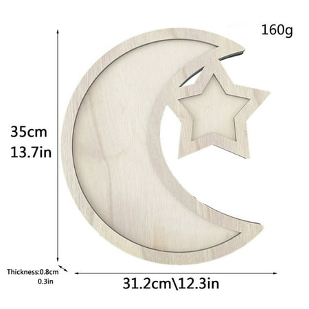 

Ramadan Wooden Tray Eid Plates Ramadan Decorations Serving Tableware