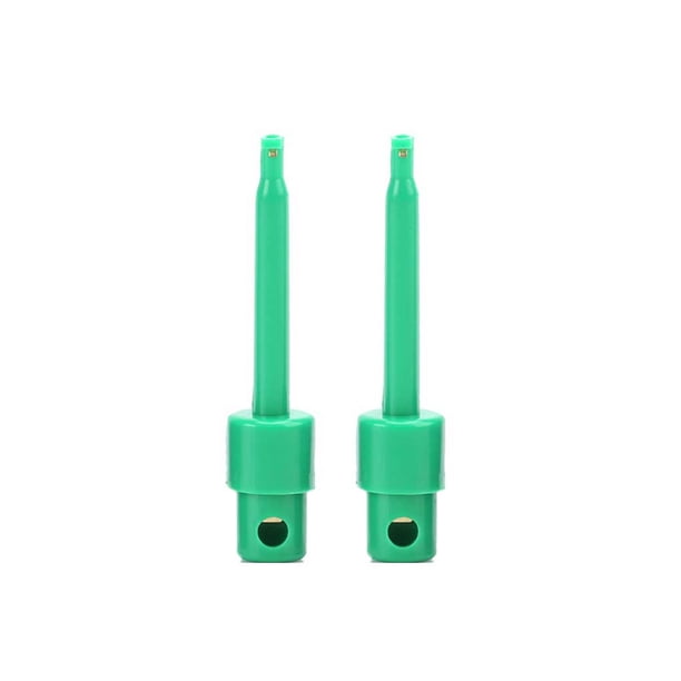Inteprter 2 uds gancho de prueba Mini Clip sonda de prueba herramientas de medición de ligereza pinzas de cocodrilo accesorio de circuito de medición Videojuegos y accesorios Verde