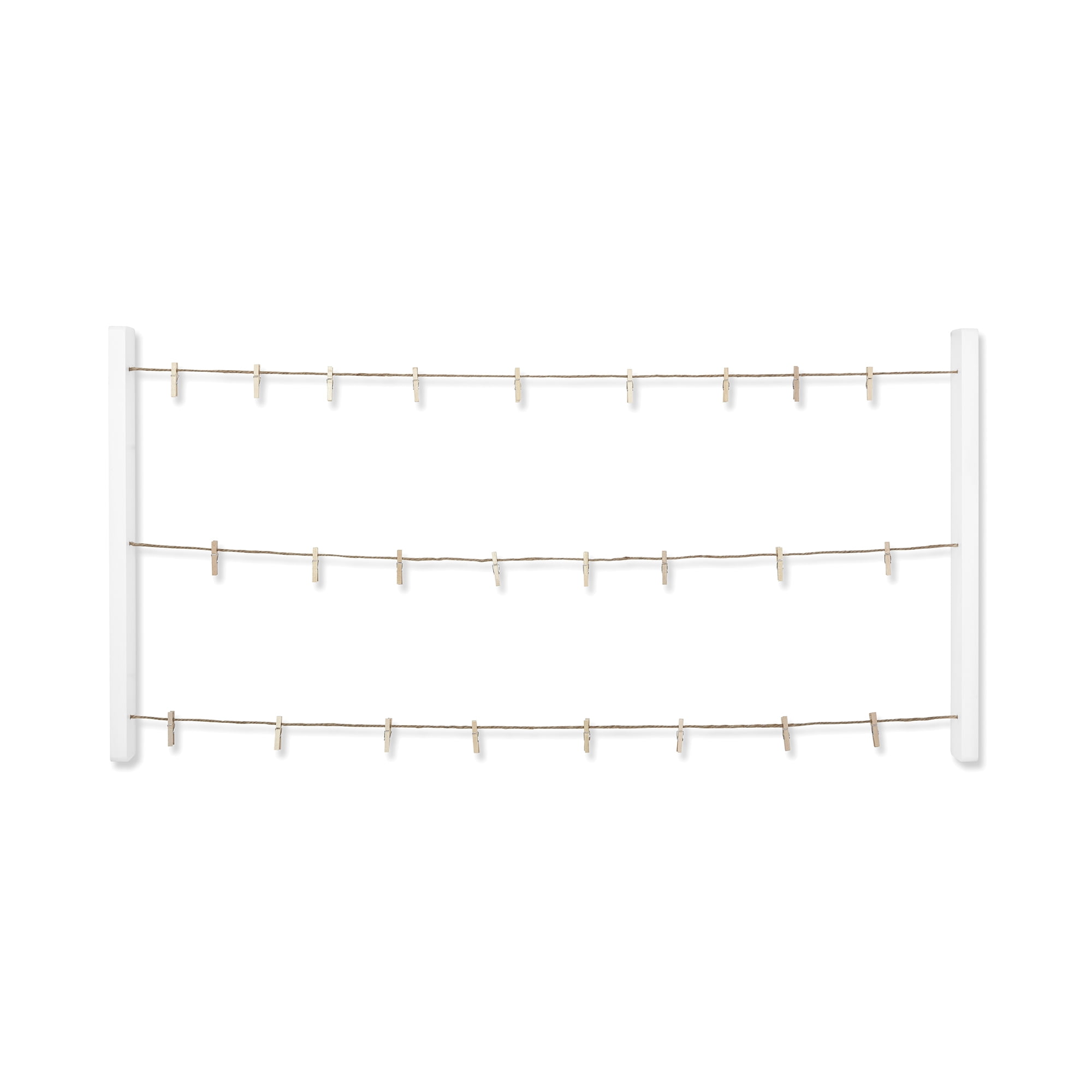 Mainstays 15x30 25-Piece White Clothesline Clip Collage Picture Frame