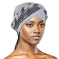 thumbnail image 2 of UJNDER Ethnic Bohemian Floral Headband Hair Cover Wrap Turban Cap Pleated Hat for Versatile Everyday Use G, 2 of 4