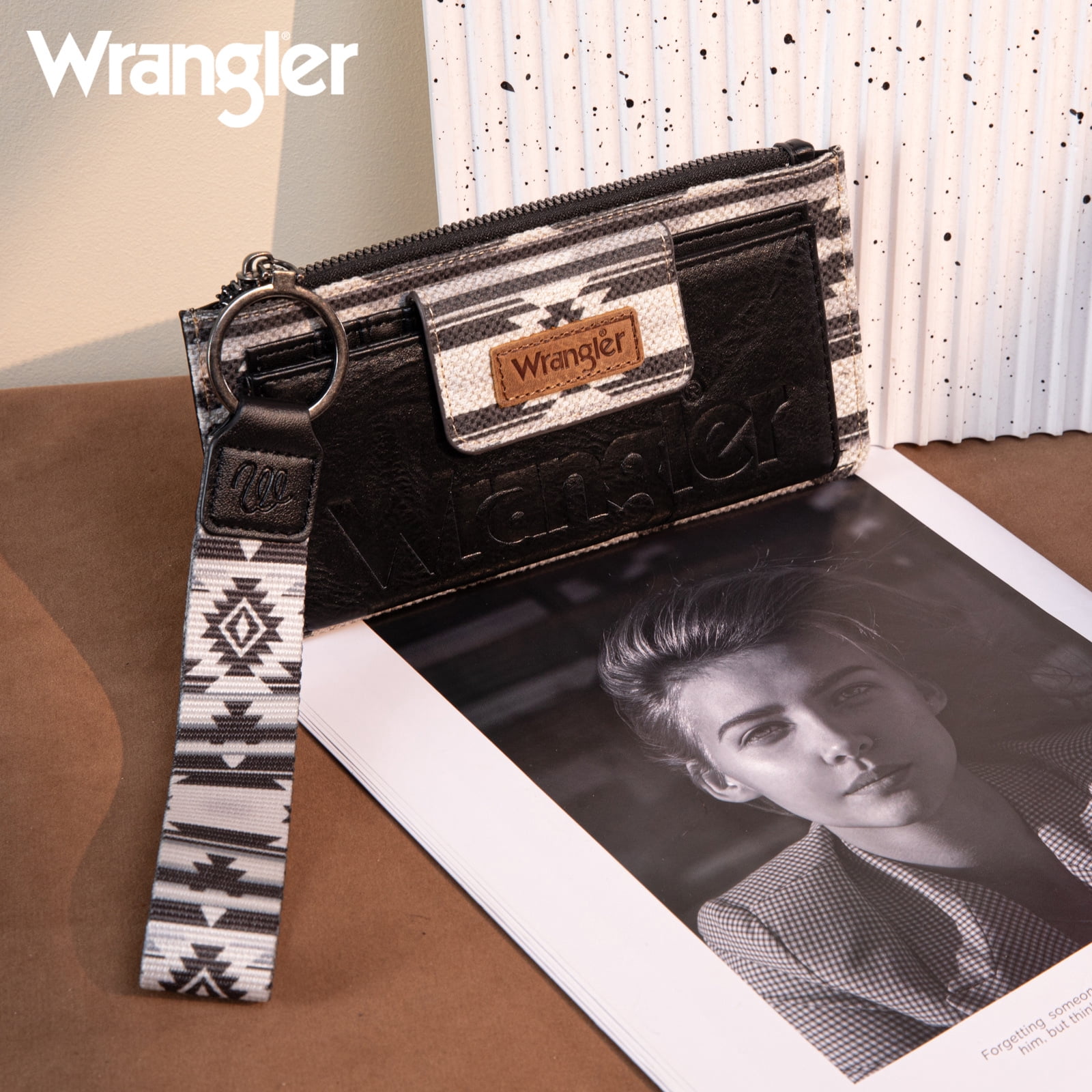 Wrangler Purses for Women Western Clutch Purse Rfid Wallet Womens, Black