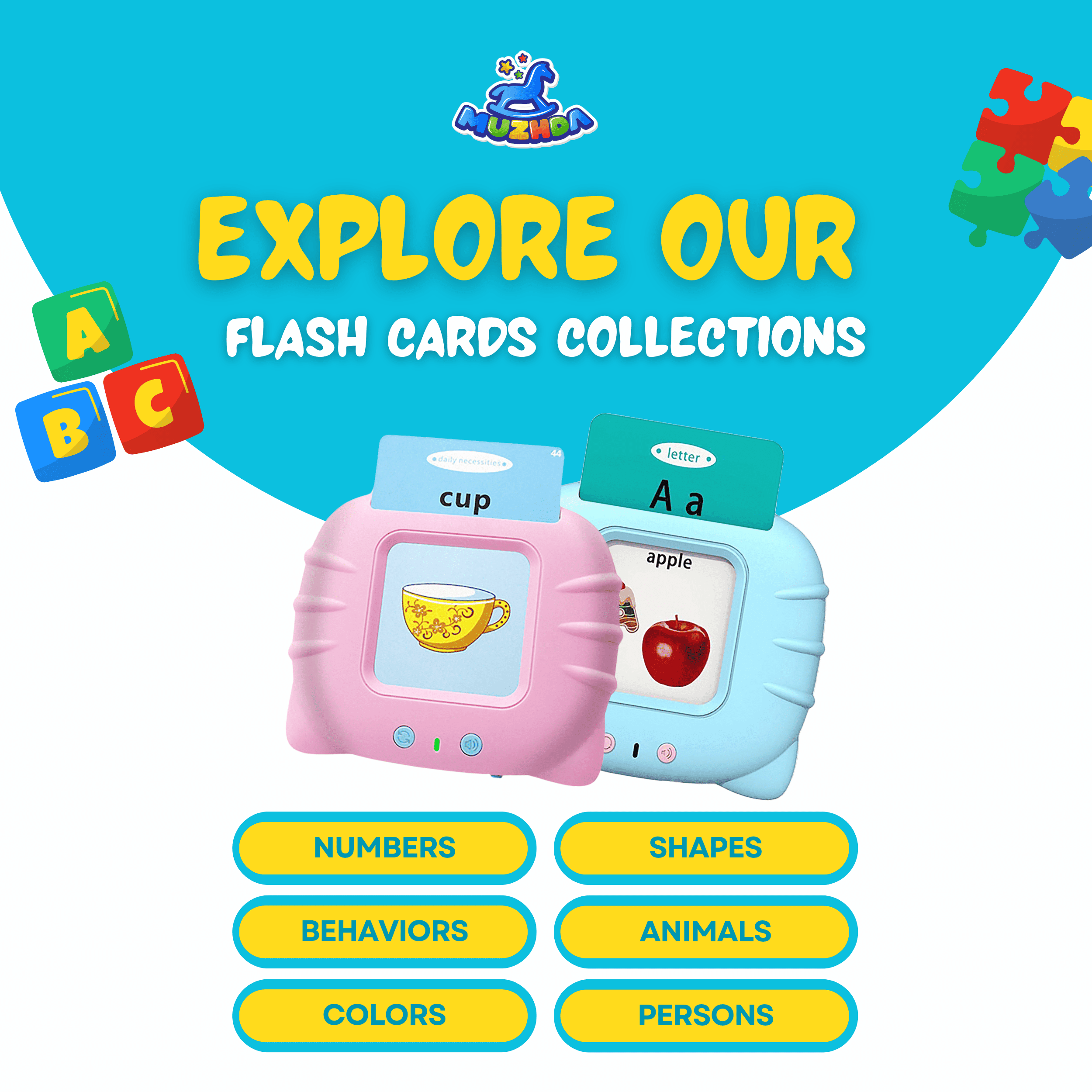 TAGAKI Worldwide Kids Playboard フラッシュカード Amazon.com: ZazzyKid Flash Cards for Toddlers - 52 Double Sides