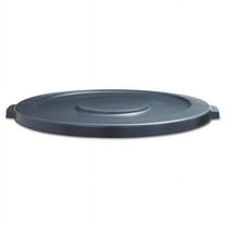 Boardwalk BWK44GLWRLIDGRA 44 gal Flat-Top Round Plastic Lids for Waste Receptacles, Gray
