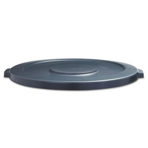 Boardwalk BWK44GLWRLIDGRA 44 gal Flat-Top Round Plastic Lids for Waste Receptacles, Gray