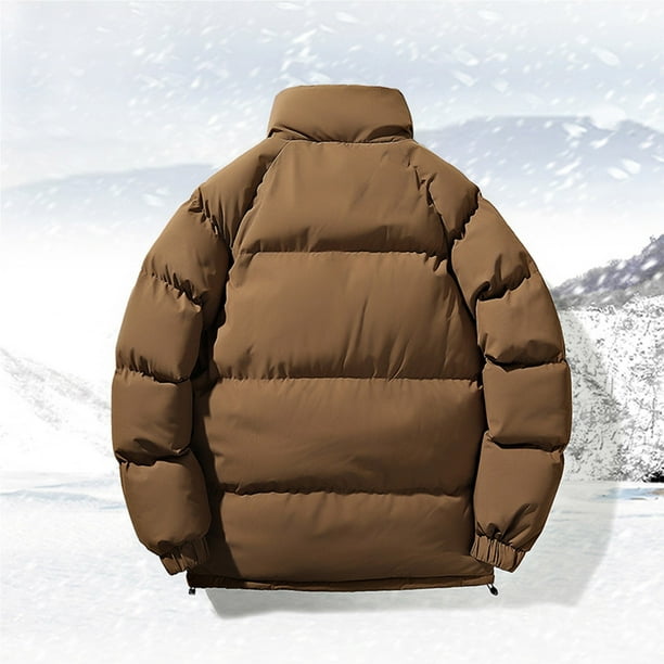 Xysaqa Men's Puffer Jacket Full Zip Stand Collar Winter Xysaqa Men's Puffer Jacket Full Zip Stand Collar Winter