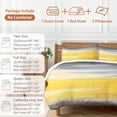 thumbnail image 6 of Street Art Graffiti Duvet Cover Set Full Size, Gray Yellow Abstract 4 Piece Soft Microfiber Bedding Set with 1 Duvet Cover, 1 Flat Sheet, 2 Pillowcases, 6 of 9