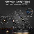 thumbnail image 2 of Kit de tijeras para peluquería canina CIICII de 7" con punta de seguridad negra, 2 of 9