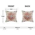 thumbnail image 3 of Boho Pillow Covers 20x20 Set of 2, Blue Orange Bohemian Carpet Pattern Outdoor Decorative Throw Pillows Linen Ethnic Design Vintage Farmhouse Cushion Cases for Couch Sofa Decor, 3 of 6
