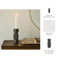thumbnail image 5 of Decorative Ceramic Stacked Candle Holder for Home Decor - Modern Taper Candlstick Holder for Mantel, Console Table, or Living Room - Perfect Candle Stand Holder for Table Centerpieces - 9", Black, 5 of 11