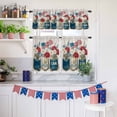 thumbnail image 6 of Independence Day Kitchen Curtains Valances 3 Piece Set, Red White Daisy Bottle Rod Pocket Tier Curtain and Valance Drapes for Small Window 36 Inch Length for Bedroom Cafe, 6 of 9