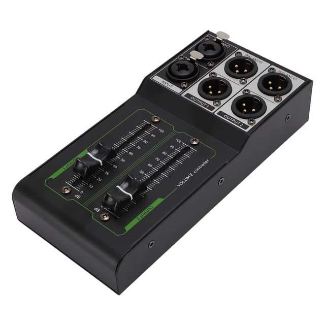 Passive Sound Controller, Professional 70mm Faders Metal Shell Passive Volumes Controller XLR Output for Precise Volume Adjustment