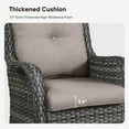 thumbnail image 5 of Planntonneo Outdoor Swivel Gliders Chair Set of 2, Patio Wicker High Back Swivel Rocker Chair with Grey Cushions for Balcony Deck Porch, 5 of 9