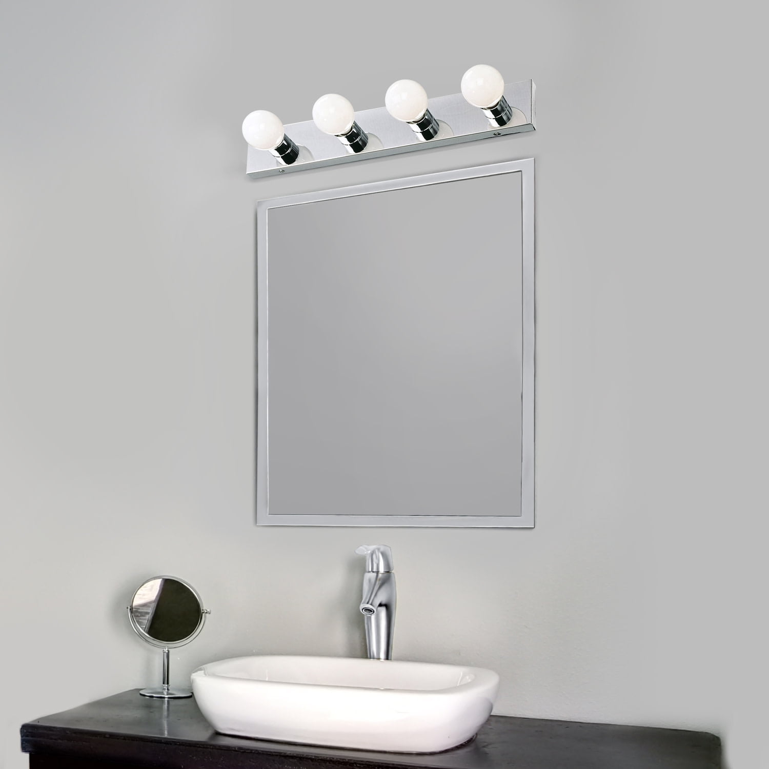 Design House 4-Light Dimmable Vanity Bath Strip Lights with Polished Chrome Finish