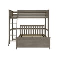 thumbnail image 4 of Max & Lily Solid Wood L-Shaped Bunk Bed, Twin over Full with Ladder for Kids, Clay, 4 of 13
