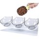 thumbnail image 1 of Raised Cat Bowl With Stand, Tilted Cat Bowl For Kitten Elevated Cat Bowl Anti Vomiting Plastic Transparent Cat Food Water Bow (three Bowls), 1 of 4
