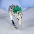 thumbnail image 6 of HeartsAndYou 2.2ct Natural Green Emerald & Diamond Halo Solitaire Ring 14k SOLID White Gold, 6 of 9