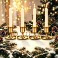 thumbnail image 3 of Vintage Candle Holders with Handles 4pcs,Gold Taper Candlestick Holder for Dining Table, Fireplace Mantel, Wedding and Home Decor, 3 of 7
