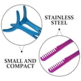thumbnail image 4 of TABLZONE 2Pcs Compact Stainless Steel Lash Tweezers with Comb Eyelash Applicator for Travel Use, 4 of 7