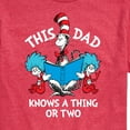 thumbnail image 3 of Cat in the Hat - This Dad Knows A Thing Or Two - Father's Day - Men's Short Sleeve Graphic T-Shirt, 3 of 5