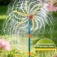 thumbnail image 3 of Windmill Sprinkler for Kids 360-degrees Spinning Water Toy with 6 Blades And 54 Nozzles Universal Hose Connection Outdoor Summer Fun Backyard Splash Park Toy, 3 of 8