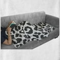 thumbnail image 5 of Safari Soft Flannel Fleece Throw Blanket, Leopard Cheetah Animal Print Kiss Shape Lipstick Mark Dotted Trend Art, Cozy Plush for Indoor and Outdoor Use, 70" x 90", Charcoal Grey Pink, by Ambesonne, 5 of 5