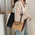 thumbnail image 3 of bestolf Color Block Tote Bag Handbag Stylish Commuter Shoulder Bag Tote Purse for Women Work Daily Life Parties Dating, 3 of 8