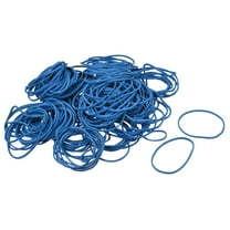 Uxcell Rubber Band Stretchable Rubber Elastic Band Blue 1.5inch Dia 0.06inch Thick for Home Office Pack of 350
