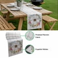 thumbnail image 5 of Spring Daisy Table Runner - 90 Inch Long, Kitchen Dining Table Runner Dresser Scarves, Pink Flowers Wreath Leaves Farmhouse White Wood Farmhouse Decor for Coffee Tables Wedding Party Banquet, 5 of 8