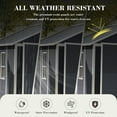 thumbnail image 4 of 8x8 FT Polypropylene Storage Shed – Heavy-Duty Waterproof Garden Shed with HD Window & Lockable Door – Dark Gray, 4 of 24