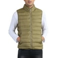 thumbnail image 5 of INSPIRE CHIC Padded Vest for Men's Stand Collar Outwear Winter Packable Zip Up Sleeveless Jacket M Brown, 5 of 6