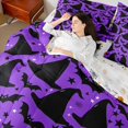 thumbnail image 6 of Castle Fairy Cartoon Bat 7-Piece King Bedding Set: Festival Halloween Witch Hat Super Cozy Spooky Decor, 6 of 8