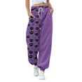 thumbnail image 2 of Purple Pajama Pants for Women Long Oversized, Halloween Pjs Pants, Comfortable Fuzzy, Funny Vintage Y2k, Festival Family 5XL, 2 of 4