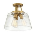 thumbnail image 5 of Warm Brass Three Light Semi-Flush Mount from the Calhoun Collection, 5 of 5