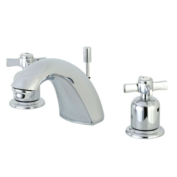Kingston Brass Millennium FB8951ZX Mini Widespread Lavatory Faucet with Retail Pop-up Drain, Polished Chrome