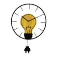 thumbnail image 1 of Reloj de pared con bombilla de imitación, reloj colgante, ligero, silencioso, adorno de acrílico, decoración de pared para dormitorio, aula, 1 of 9